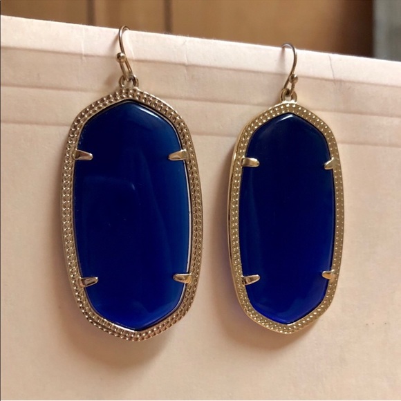 KENDRA SCOTT Cobalt Danielle Earrings - Picture 2 of 4